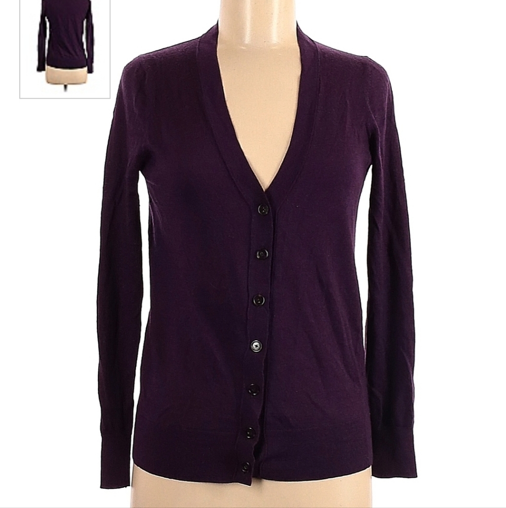 LOFT Purple Cardigan Small